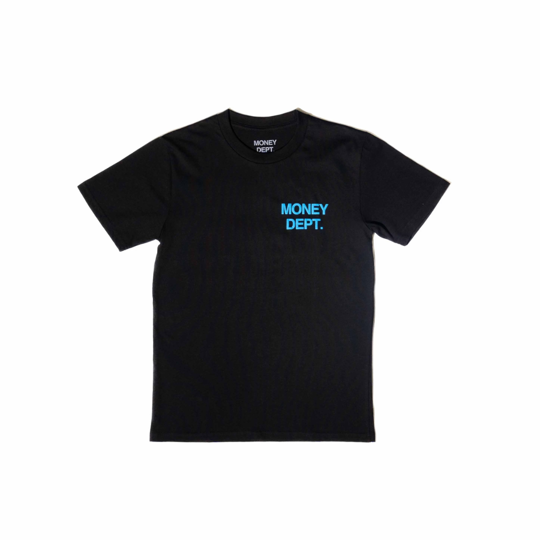 Money Dept Tee Puff Print (Black/Blue)