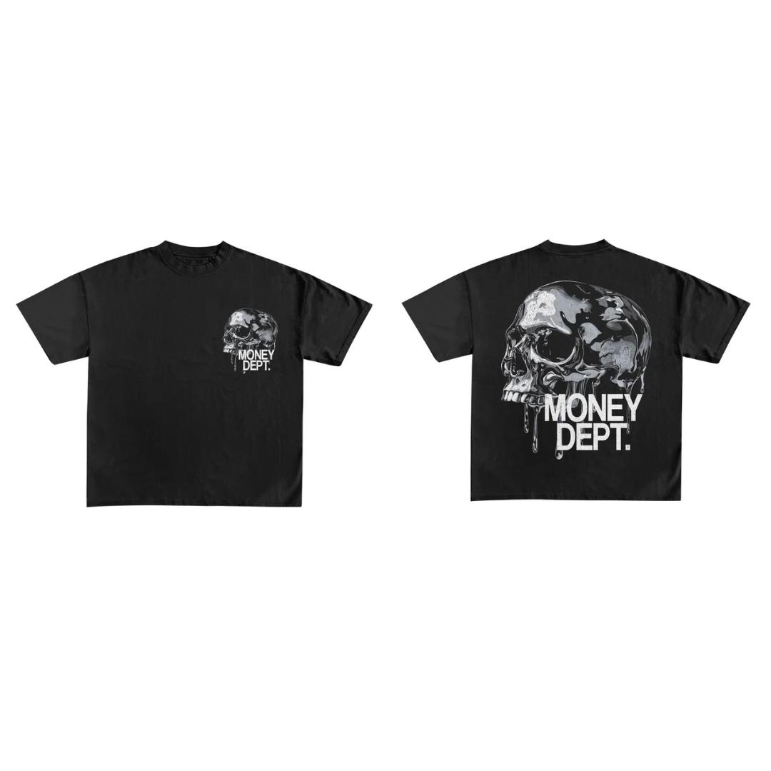 Money Dept Skull Tee (Black/Grey)