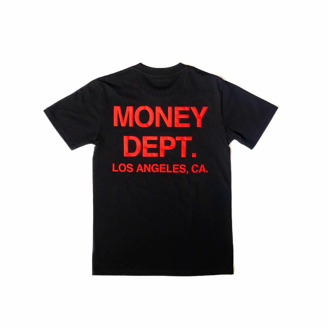 Money Dept Puff Print Tee (Black/Red)