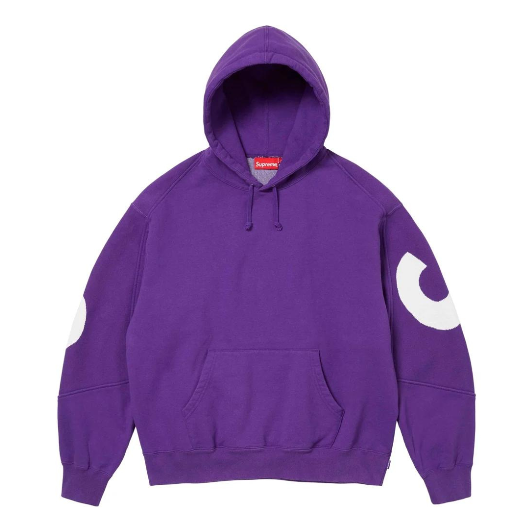 Supreme Big Logo Jacquard Hoodie (Purple)