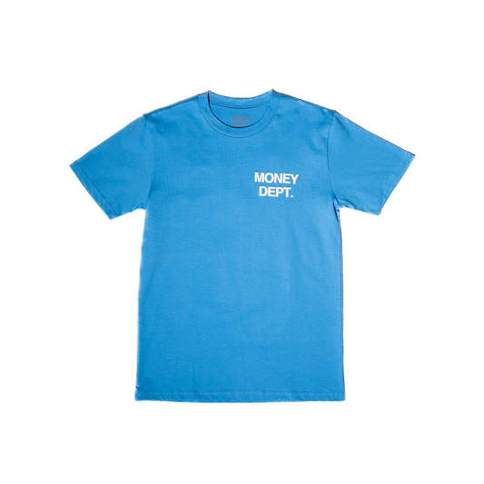 Money Dept Puff Print Tee (Ocean Blue/White)