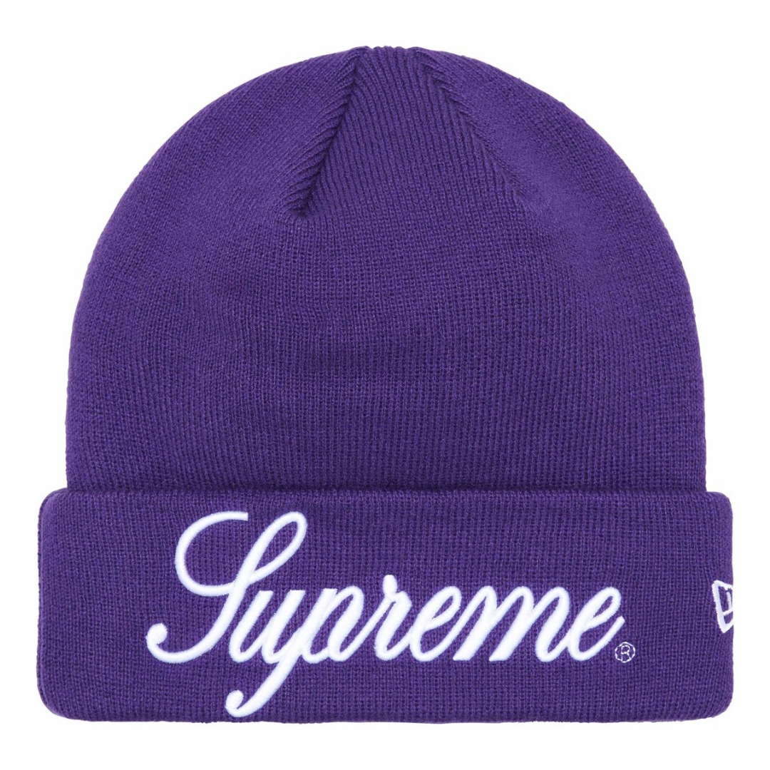 Supreme New Era Script Beanie (Purple)