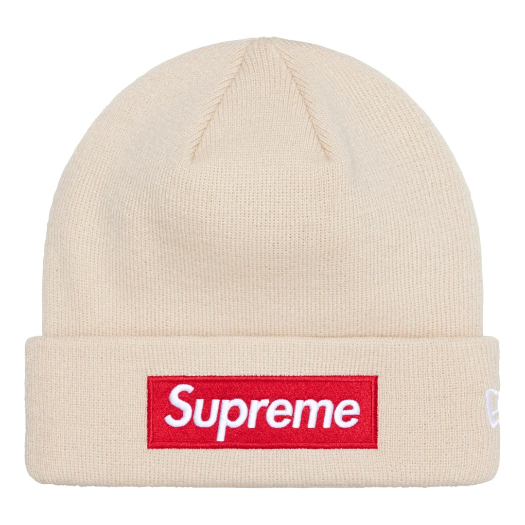 Supreme New Era Box Logo Beanie (FW24) (Stone)