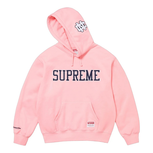 Supreme Mitchell & Ness NCAA Hooded Sweatshirt (UNC Pink)