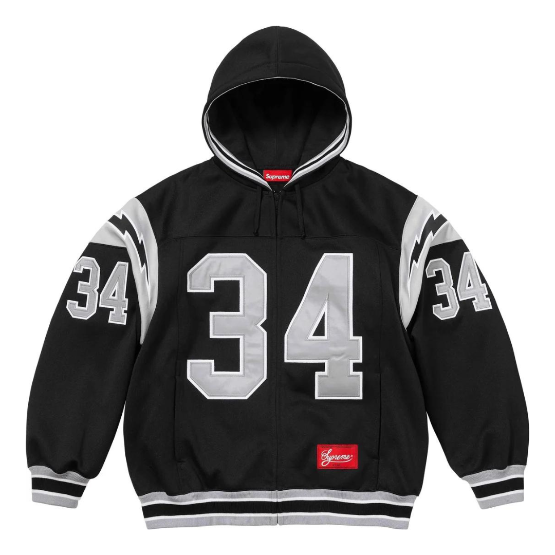 Supreme Football Zip Up Hoodie (Black)