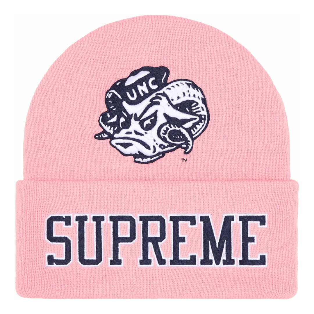 Supreme Mitchell & Ness NCAA Beanie (UNC Pink)