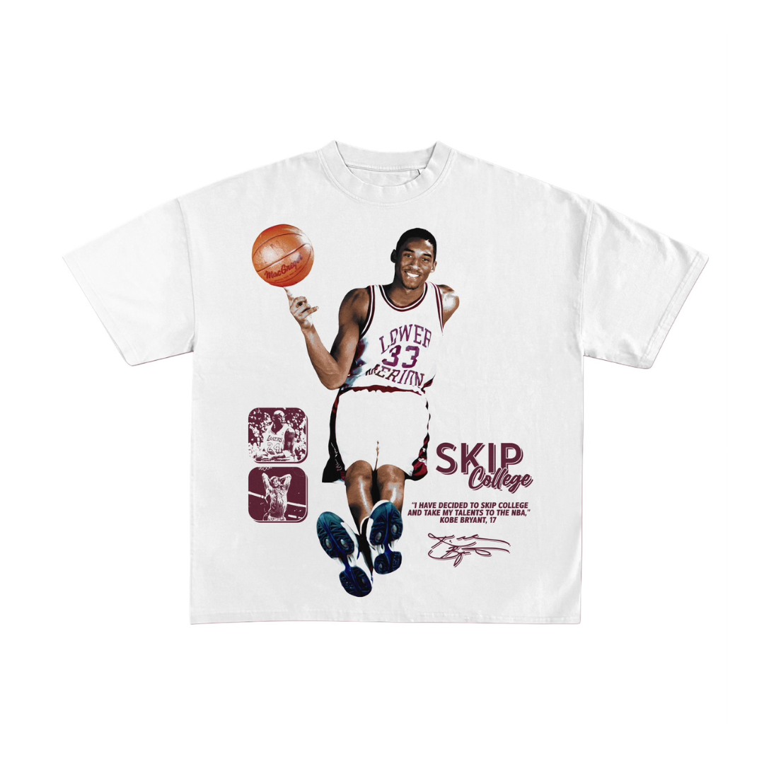 Stars Never Fall Kobe HS Skip College Tee (White)