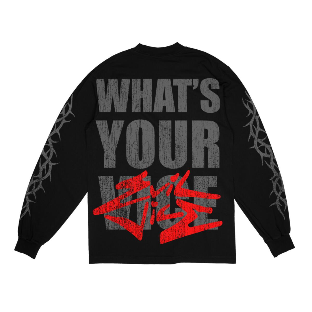 Evil Vice Forgiven Vice Long Sleeve Tee (Black)