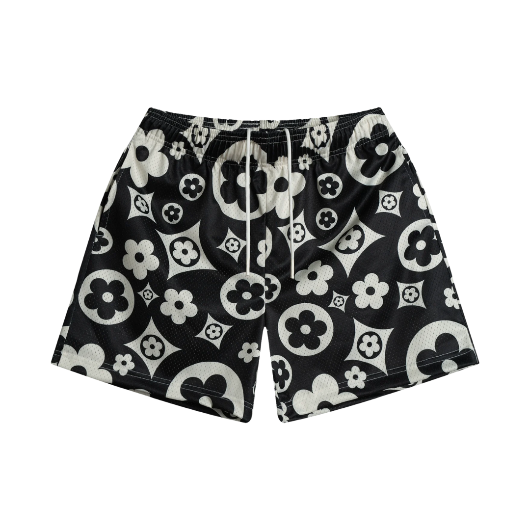 Bravest Studios Flower Shorts (Black/White)