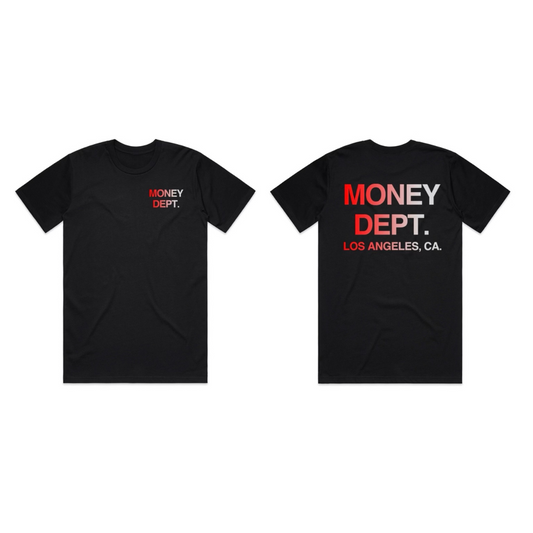 Money Dept Tee (Black/White/Red)