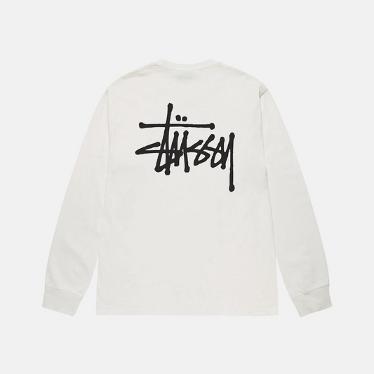 Stussy Basic L/S Pigment Dyed Tee (Natural)