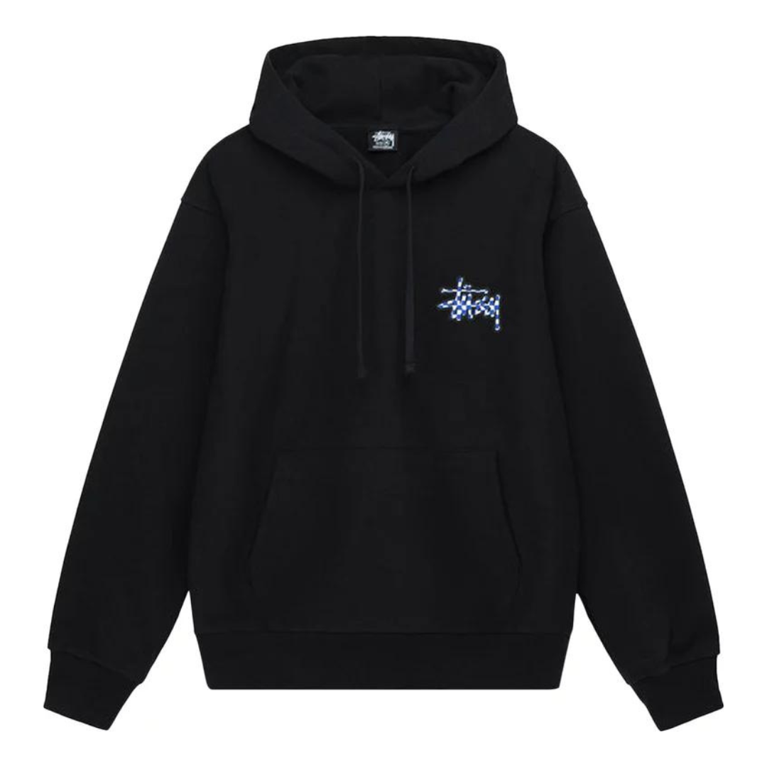 Stussy Checker Stock Hoodie (Black)