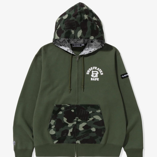 BAPE Color Camo College Full Zip Hoodie (FW21) Red for Women