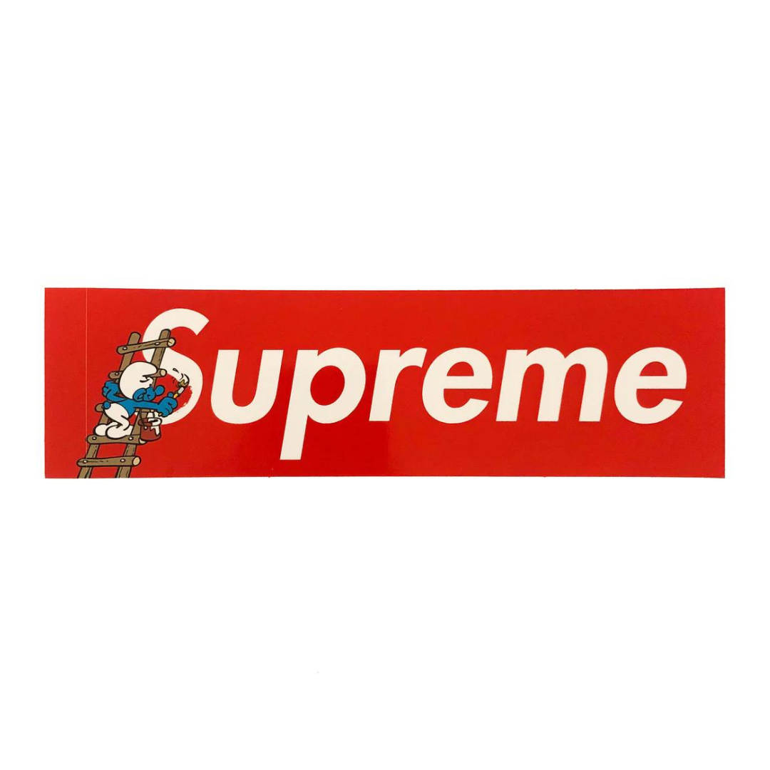 Supreme Smurfs Box Logo Sticker (Red)