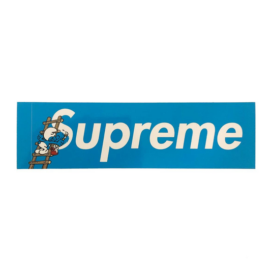 Supreme Smurfs Box Logo Sticker (Blue)