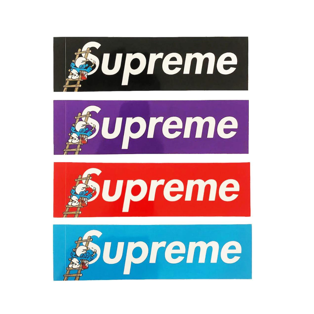 Supreme Smurfs Box Logo Sticker (Set)