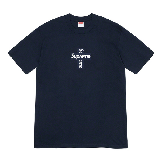 Supreme Cross Box Logo Tee (Navy)