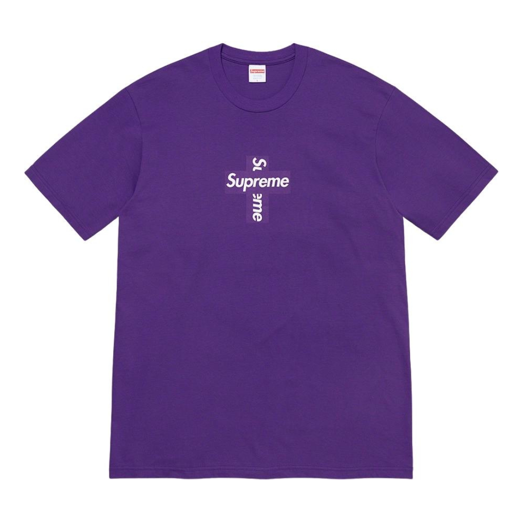 Supreme Cross Box Logo Tee (Purple)