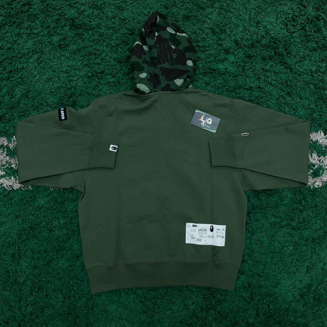 Bape X Undefeated Color Camo Relaxed Zip (Green)