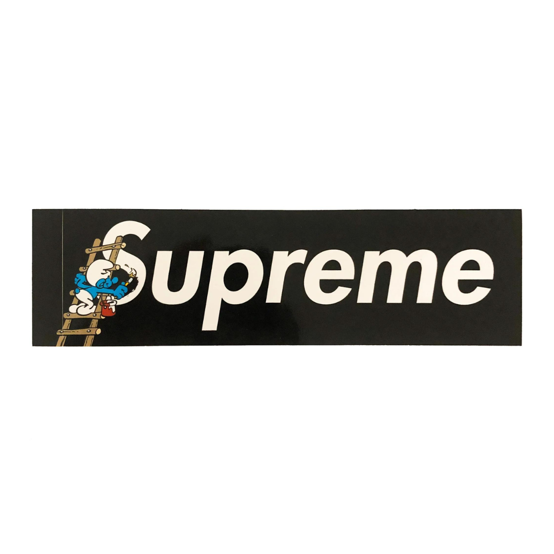 Supreme Smurfs Box Logo Sticker (Black)
