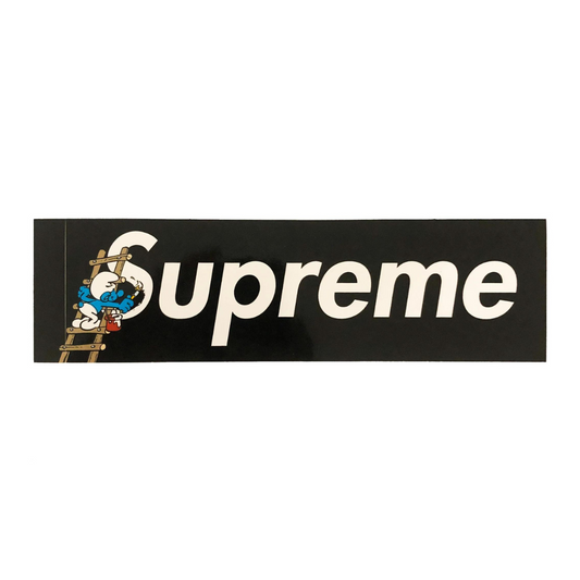 Supreme Smurfs Box Logo Sticker (Black)