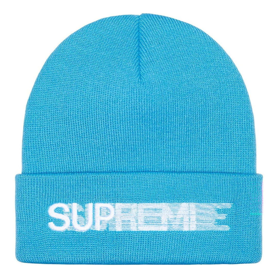 Supreme Motion Logo Beanie (SS23)(Bright Blue)
