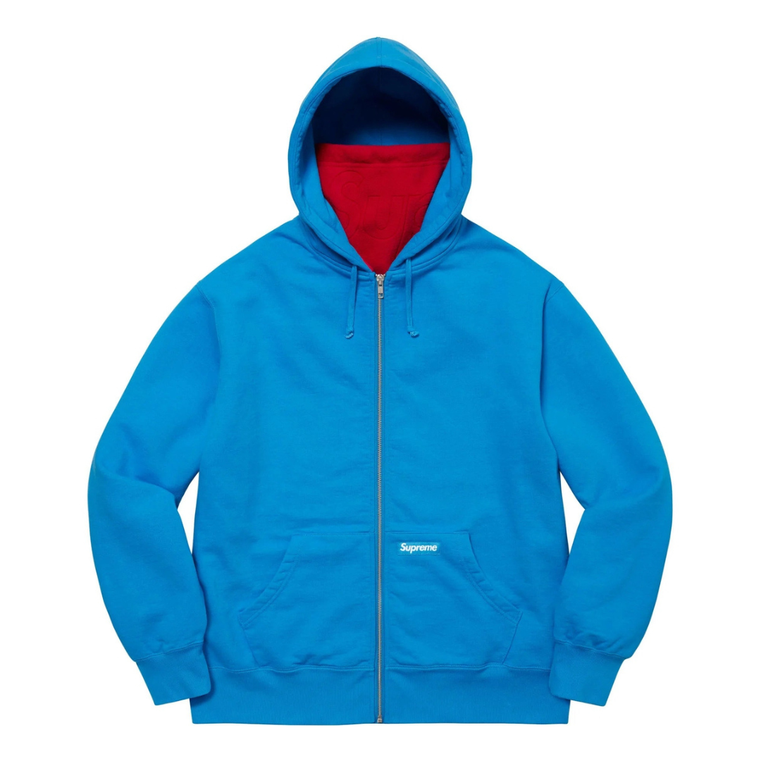 Supreme Double Hood Facemask Zip Up Hoodie (Bright Royal)