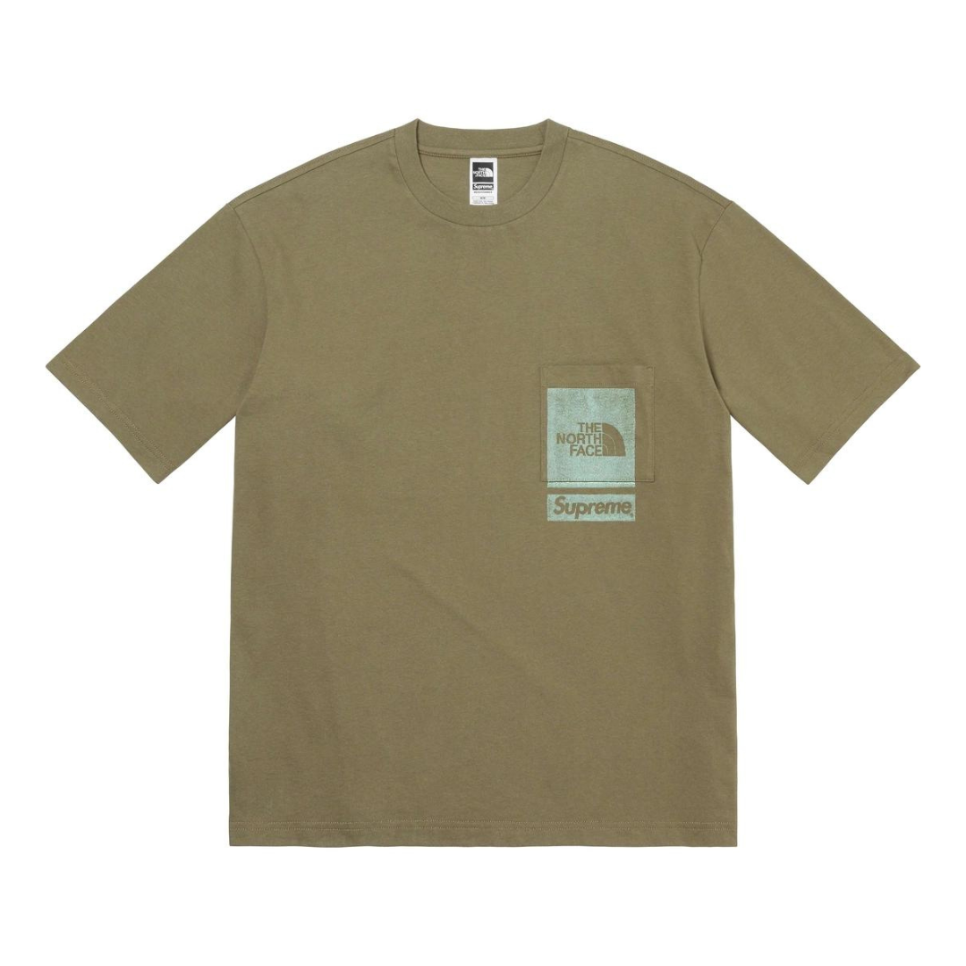 Supreme The North Face Printed Pocket Tee (Olive)
