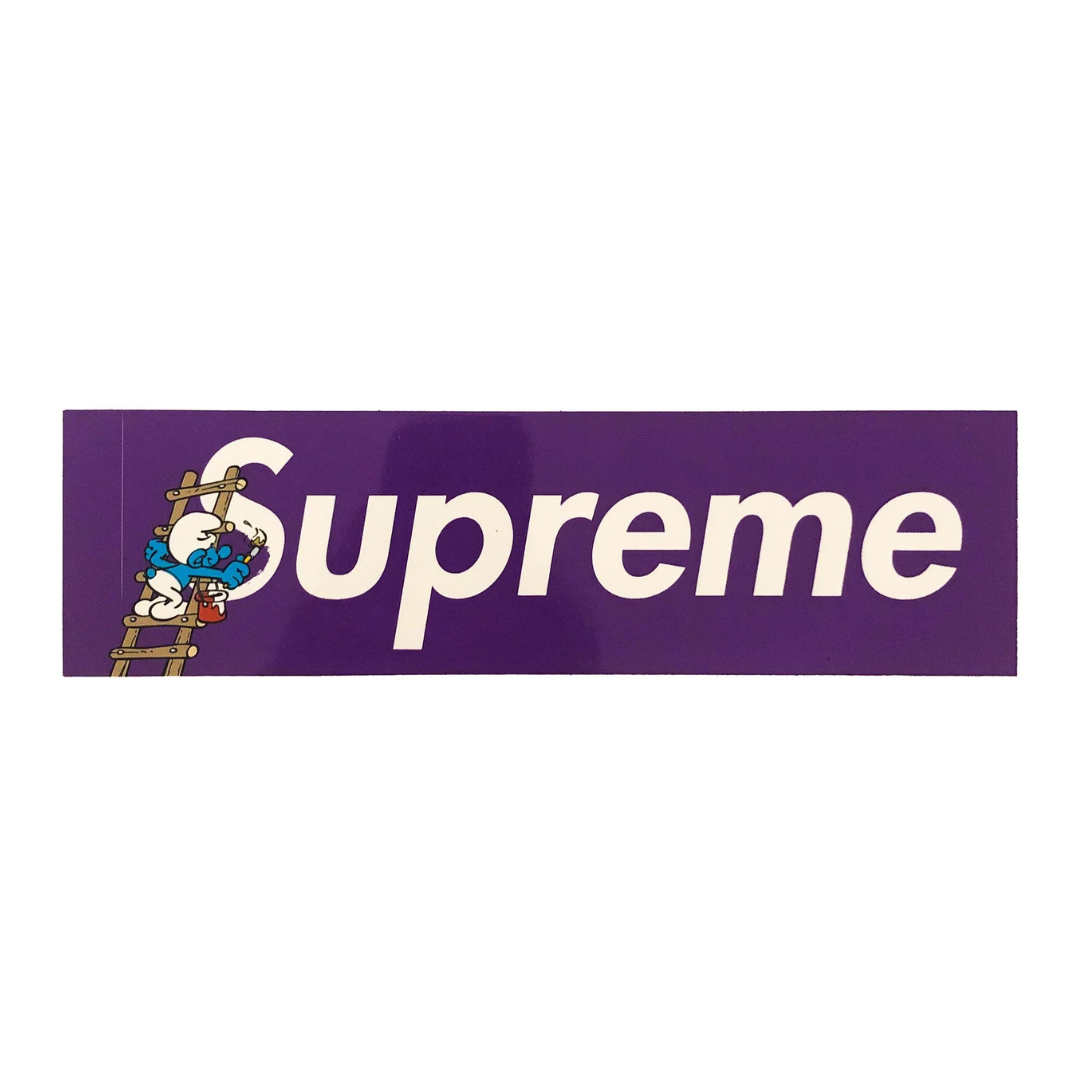 Supreme Smurfs Box Logo Sticker (Purple)